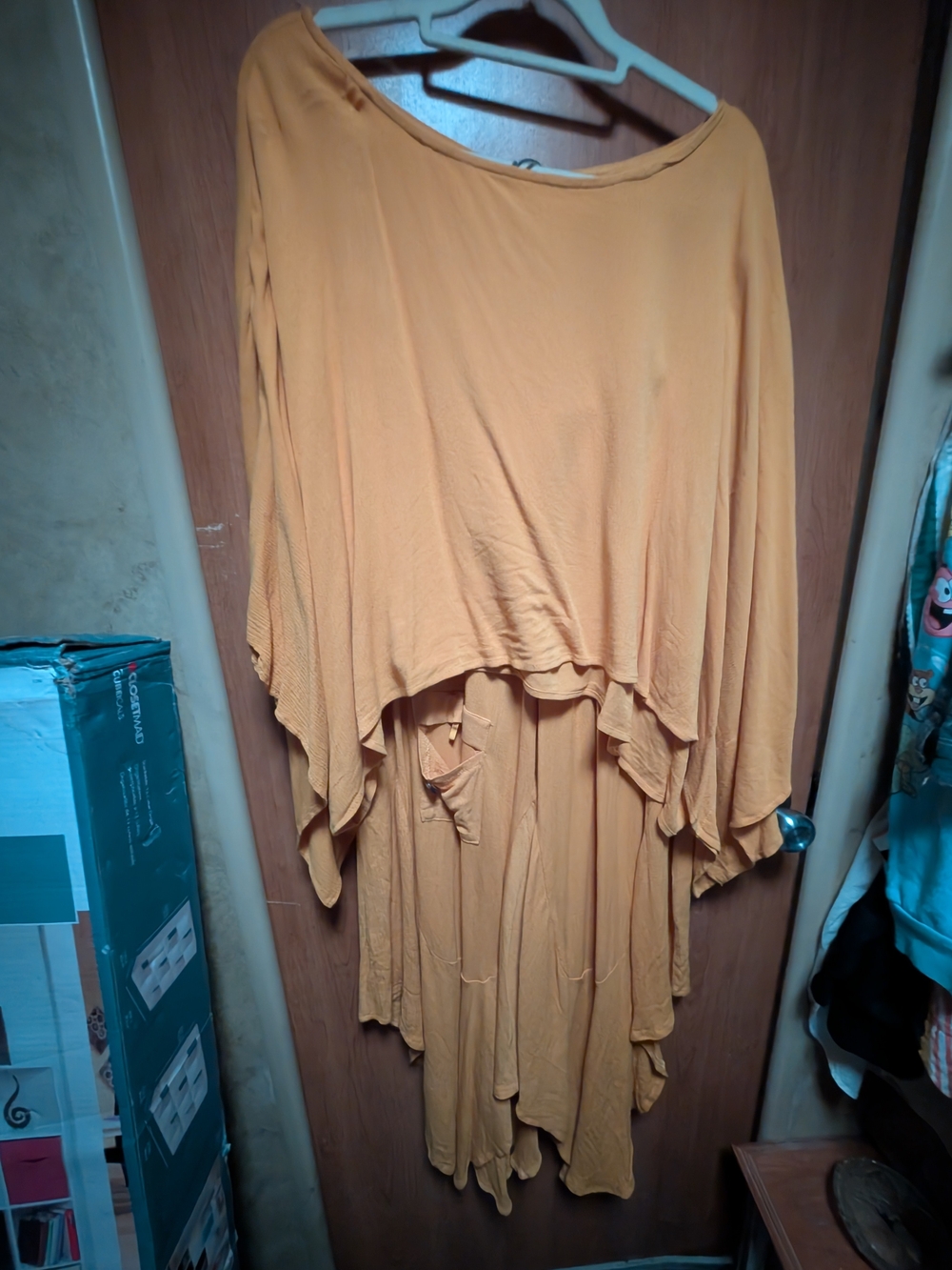 Women’s Mustard Hi-Low Draped Dress